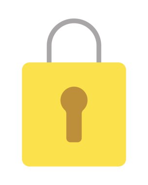 Güvenli asma kilit simgesi izole edildi