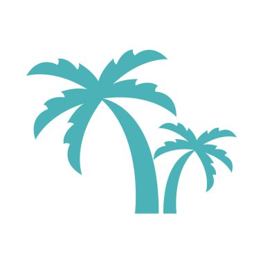 Tropikal palmiyeler izole edilmiş simgeler