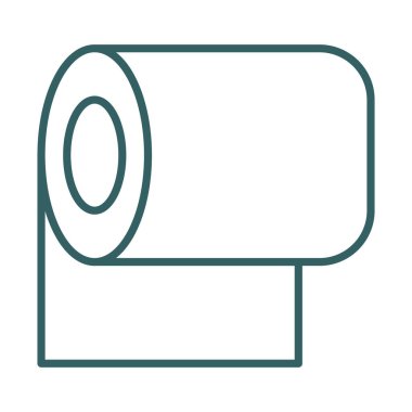 tuvalet kağıdı rulo çizgisi biçimi simgesi