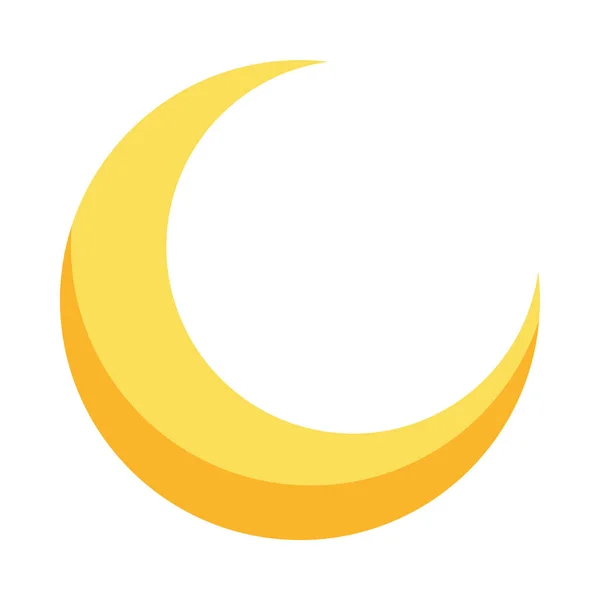 Månens halvmåne fas isolerad ikon — Stock vektor
