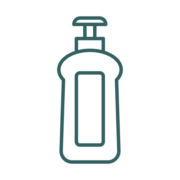 Środek dezynfekujący plastikowa butelka produkt w stylu linii dozownika push — Wektor stockowy