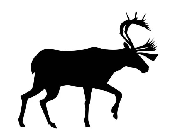 Reindeer animal silhouette isolated icon — Stock Vector