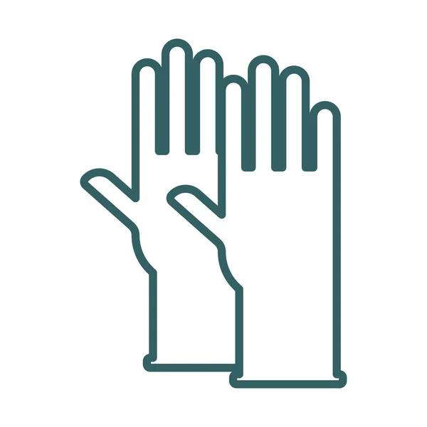 Значок стилю гумових рукавичок лінії — стоковий вектор