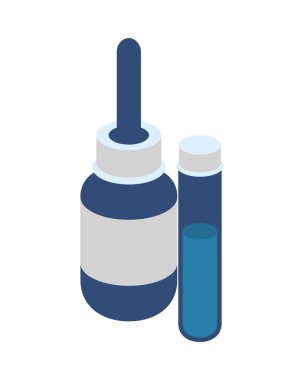 Tüp testli tıbbi droper laboratuvarı.