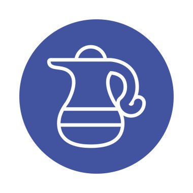 çaydanlık izole edilmiş biçim simgesi