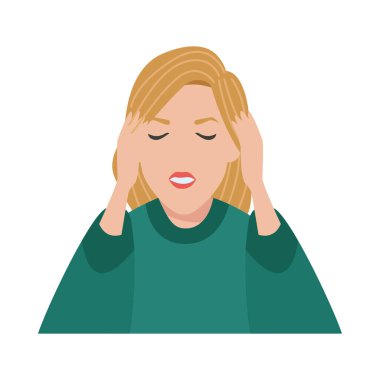 Kovid19 semptomları olan hasta bir kadın.