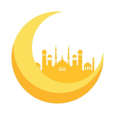 Ramazan Kareem ay hilalli cami tapınağı