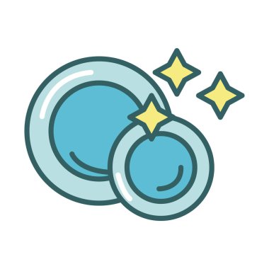 Bulaşık aletleri biçim simgesini doldurur