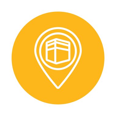 ramadam kareem temple line style icon