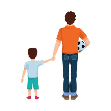 Sevgili baba ve balon ve oğlu.