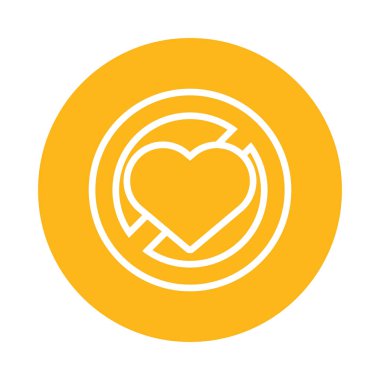 izole edilmiş sembol içinde kalp