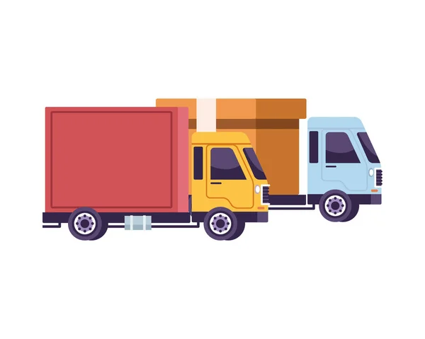Usługi dostawy samochodów ciężarowych ikona izolowane — Wektor stockowy