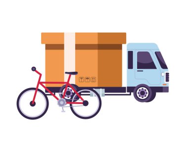 kamyon ve bisiklet teslimat servisi