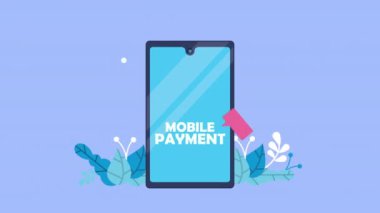 akıllı telefon ve konuşma baloncuğu ile mobil ödeme teknolojisi