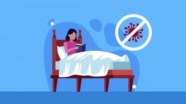 Yatakta kitap okuyan bir kadınla kampanyana devam et.