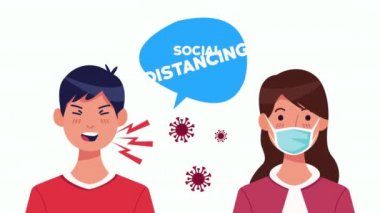 Çift karakterli sosyal uzaklık kampanyası