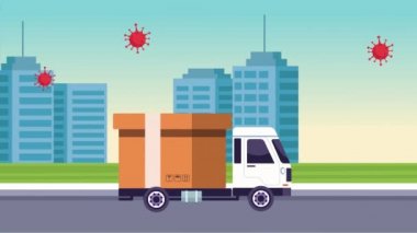 kamyon animasyonunda dağıtım hizmeti