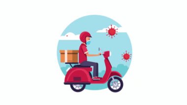motosiklet animasyonunda dağıtım hizmeti