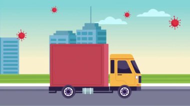 kamyon animasyonunda dağıtım hizmeti
