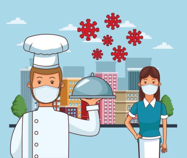 Şeflerin mesleği maske takmak.