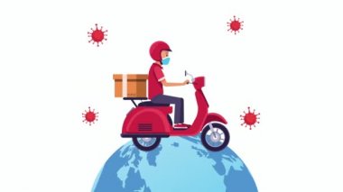 motosiklet animasyonunda dağıtım hizmeti