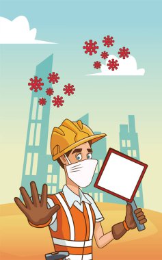 Covid19 için yüz maskesi kullanan sinyal veren geliştirici