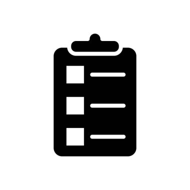 Pano kontrol listesi siluet biçimi simgesi