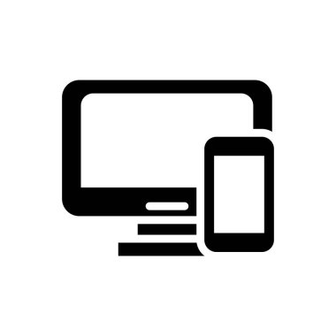 akıllı telefon siluet biçimi simgesine sahip masaüstü