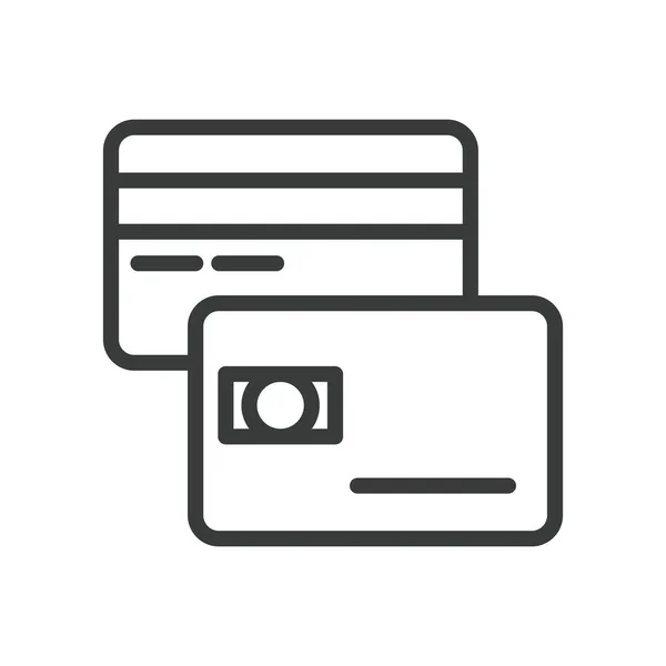 Ikona stylu řádku kreditní karty — Stockový vektor