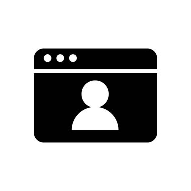 Profil siluet biçimi simgesine sahip web sayfası