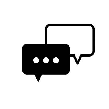 konuşma baloncukları siluet biçimi simgesi