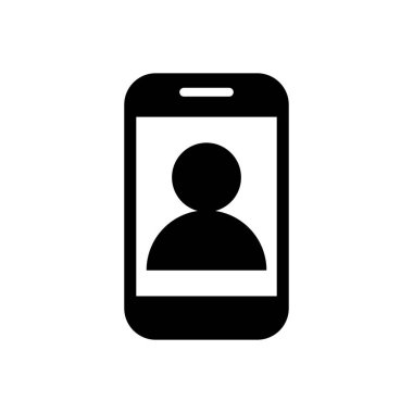 kullanıcı profili siluet biçimi simgesine sahip akıllı telefon