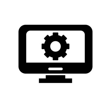 dişli siluet biçimi simgesi olan masaüstü