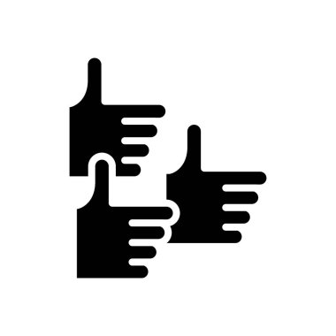 Eller sosyal medya pazarlama siluet biçimi gibi