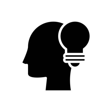 ampul siluet biçimi simgesi olan profil