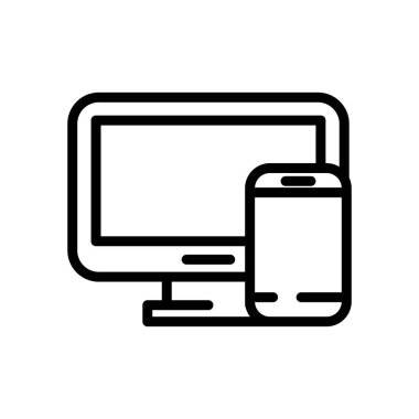 akıllı telefon satırı biçim simgesine sahip masaüstü