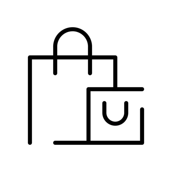 购物袋线条风格图标 — 图库矢量图片