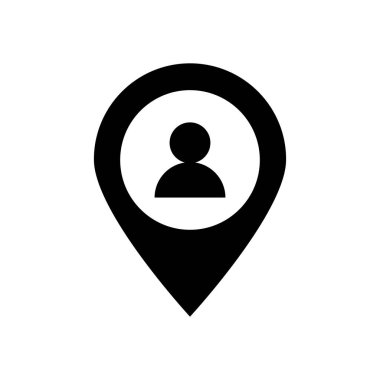 kullanıcı siluet biçimi simgesi ile lokasyon