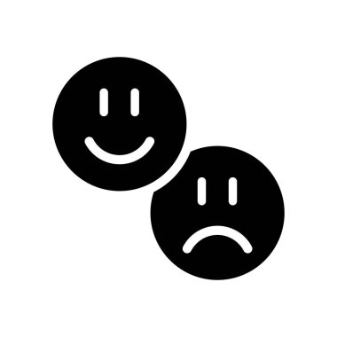 emojiler siluet biçimi simgesiyle karşı karşıya