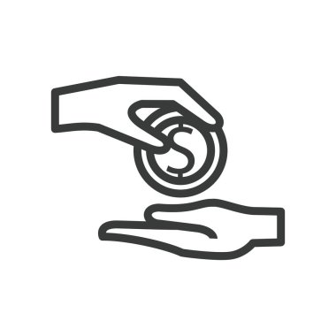 Bozuk para ile el çizgisi tarzı