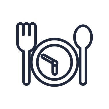 Cutleries çizgisi biçimli saat saati