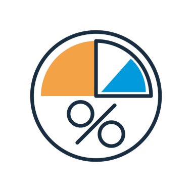 % 100 sembollü istatistik turtası doldurma biçimi simgesi