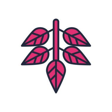 Yapraklı dal biçim simgesini doldur