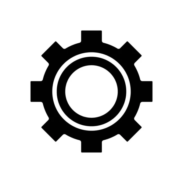 Ozubený stroj silueta styl ikona — Stockový vektor