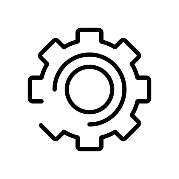 Stilikone Zahnradmaschine Linie — Stockvektor