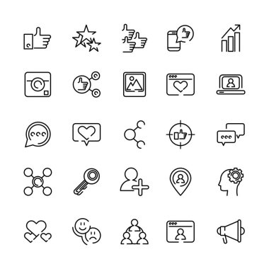 Sosyal medya pazarlama simgeleri