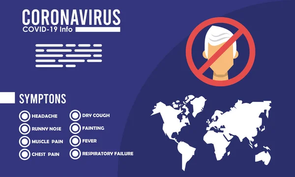 Corona virus infographic met gebruik gezichtsmasker campagne — Stockvector