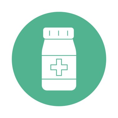 şişe uyuşturucu siluet blok biçim simgesi