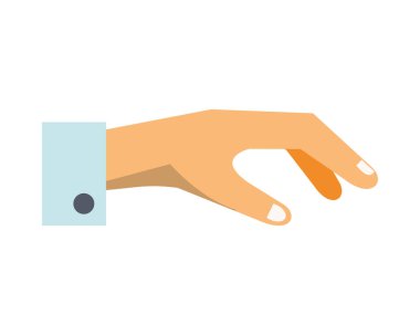 İnsan eli izole edilmiş simge veriyor