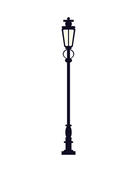 Elegante lampada da parco icona isolata — Vettoriale Stock